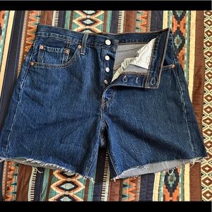 Levi's 501 Button Fly Jean Shorts High Waist